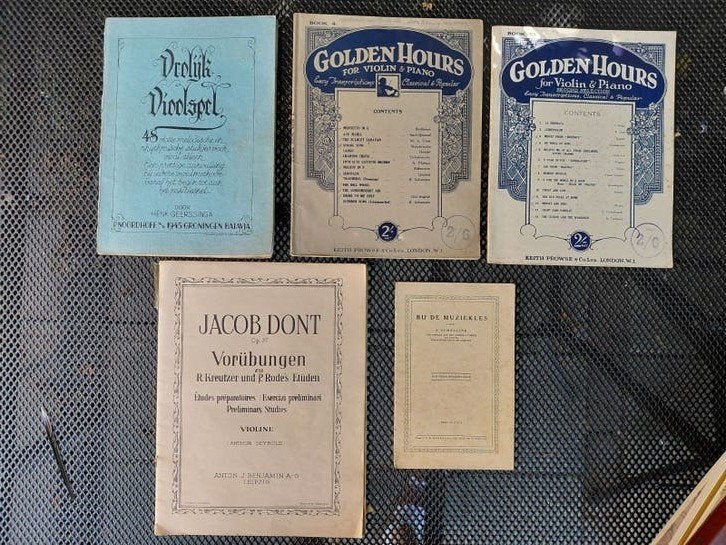 5 oude bladmuziek. Golden Hours, Jacob Dont, Vioolspel. e.a., Ophalen of Verzenden, Gebruikt, Artiest of Componist