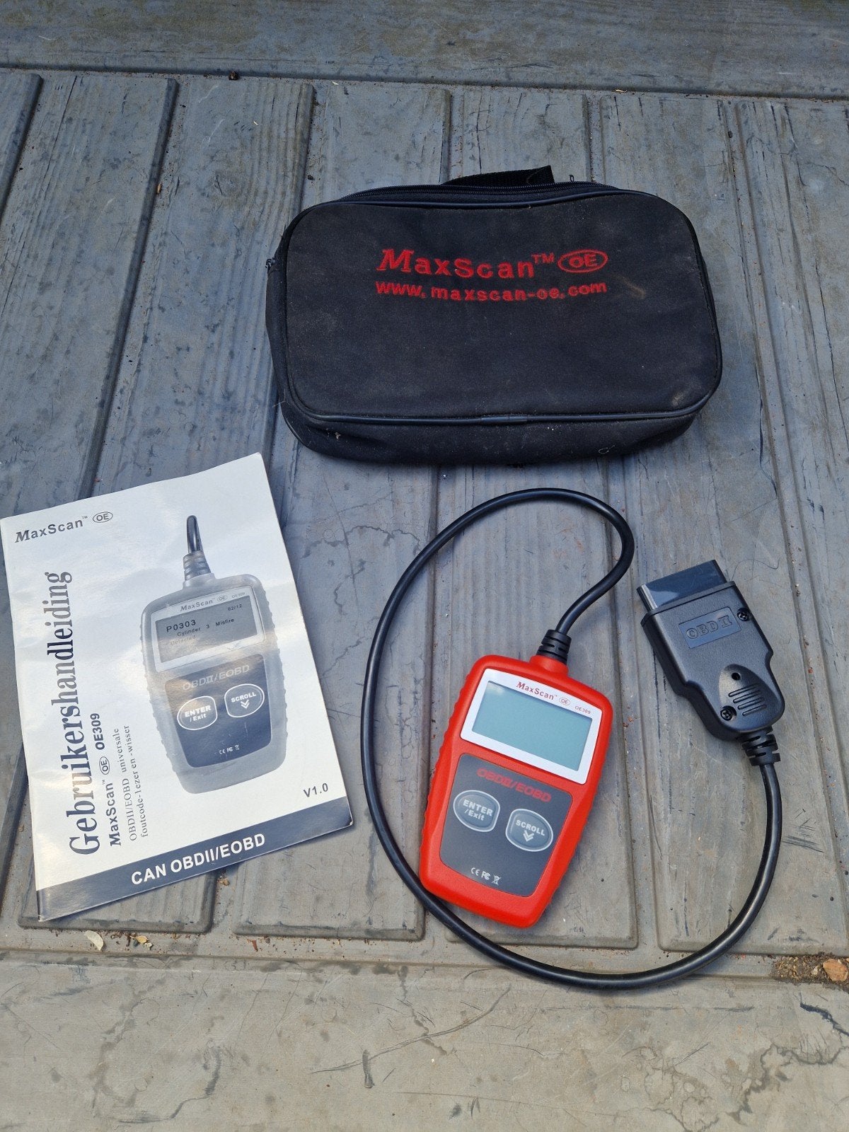 MaxScan OE309 CAN OBDII/EOBD Foutcodelezer, Auto diversen, Ophalen of Verzenden, Zo goed als nieuw