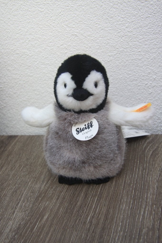 Steiff Flaps pinguïn klein knuffelvriendje, Verzamelen, Beren en Cherished Teddies, Info@steiff.com, Steiff, Steiff, Stoffen beer