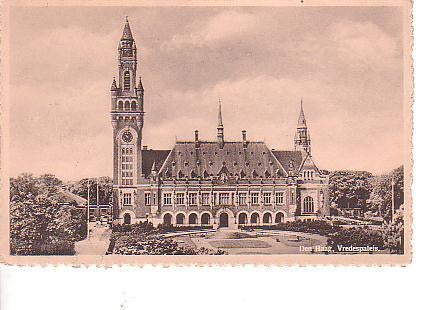 Ansichtkaart	Den Haag	Vredespaleis, Verzenden, 1940 tot 1960, Ongelopen, Zuid-Holland
