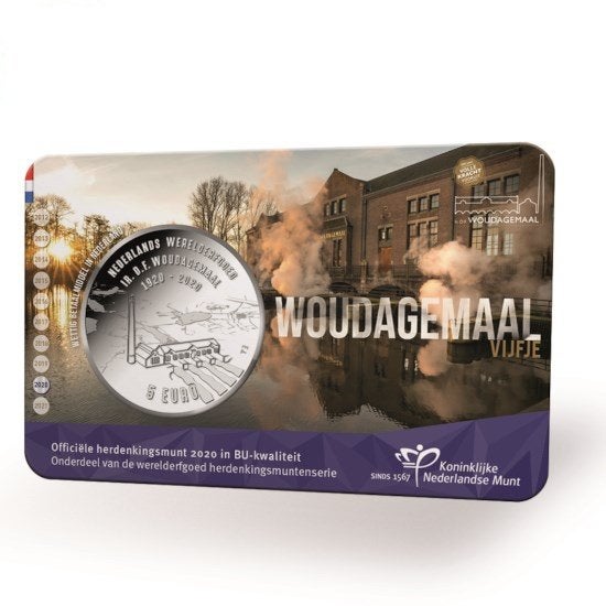 5 Euro Nederland 2020 - Wouda Gemaal Vijfje - BU Coincard, Verzenden, Overige landen, 5 euro, Losse munt