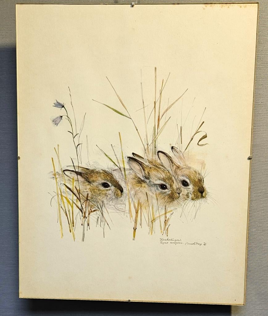 Prachtige vintage litho door Mads Stage (1976), Ophalen of Verzenden