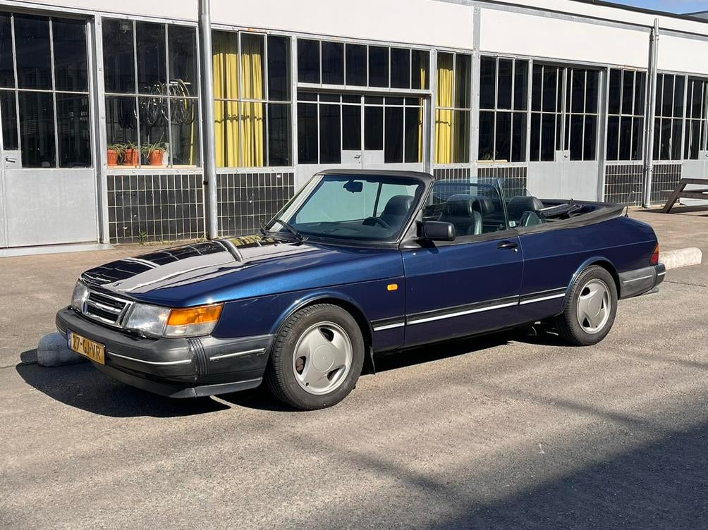 Saab 900 2.0 16 S Cabrio U9 1992 Blauw, Voorwielaandrijving, 1280 kg, 4 cilinders, Cabriolet