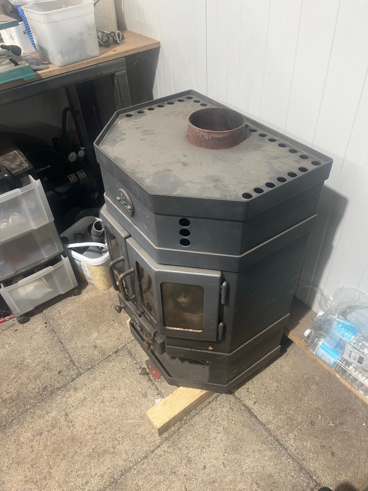 Barbas convector houtkachel, Huis en Inrichting, Haarden, Ophalen, Gebruikt, Vrijstaande haard, Houthaard