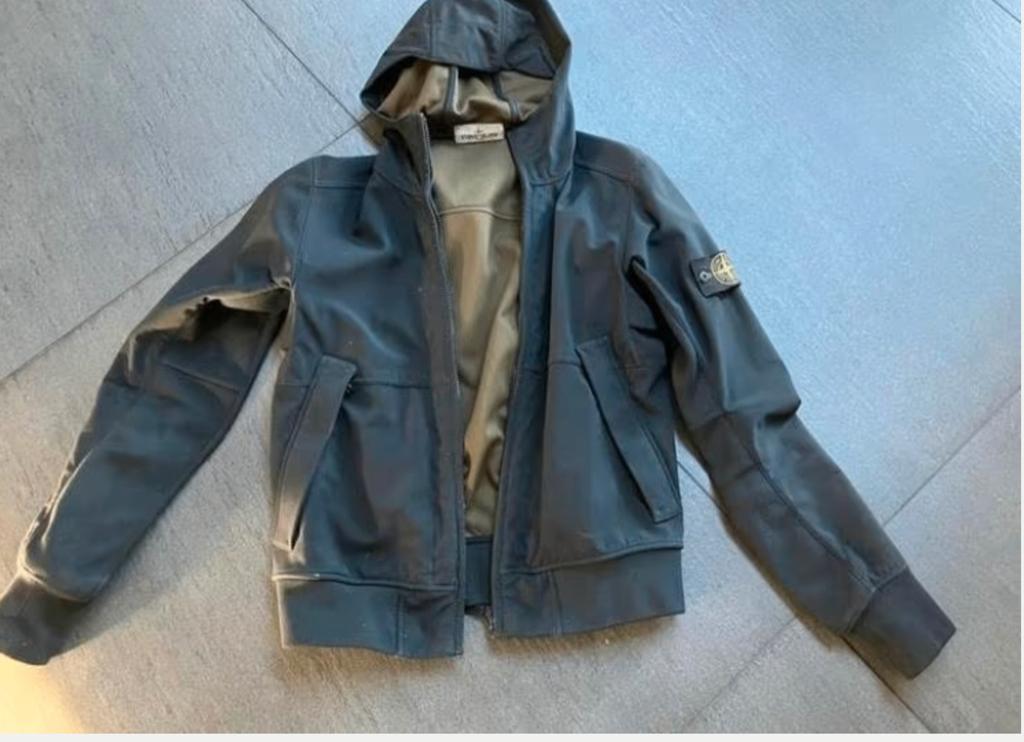 Stone Island, soft shell jas orgineel, Ophalen, Maat 48/50 (M), Zwart, Stone Island