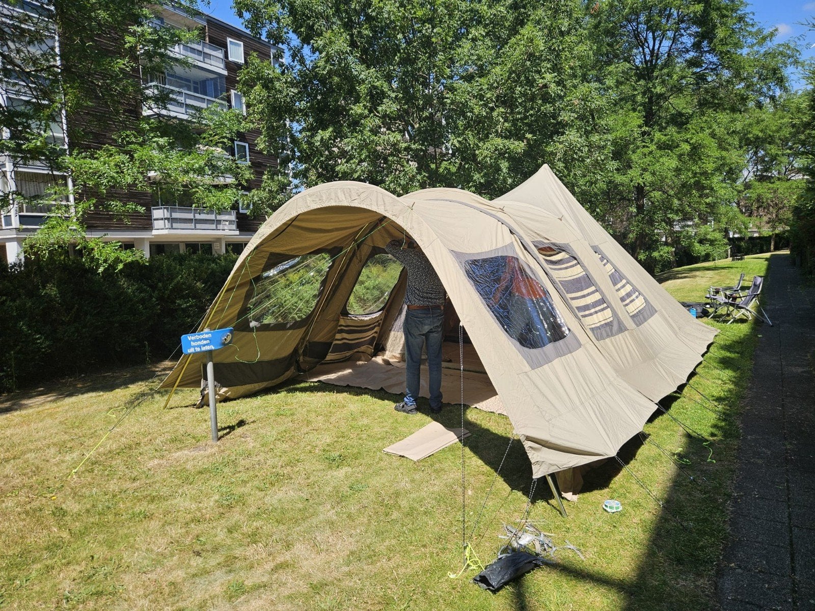 Redwood Tent Merclura 390 - 4 persoons tunneltent, Ophalen of Verzenden, Zo goed als nieuw, Tot en met 4