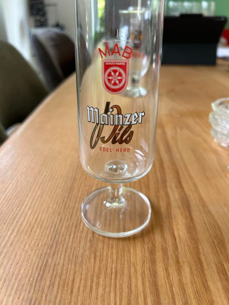 Mainzer Pils Edel-Herb Bierglas - Vintage, Ophalen of Verzenden