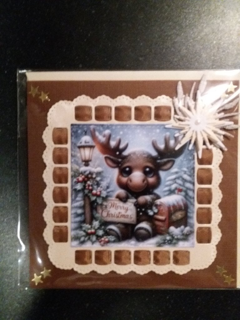 Kerstkaartje met hertje no. 303, Ophalen of Verzenden, Nieuw, Kerst