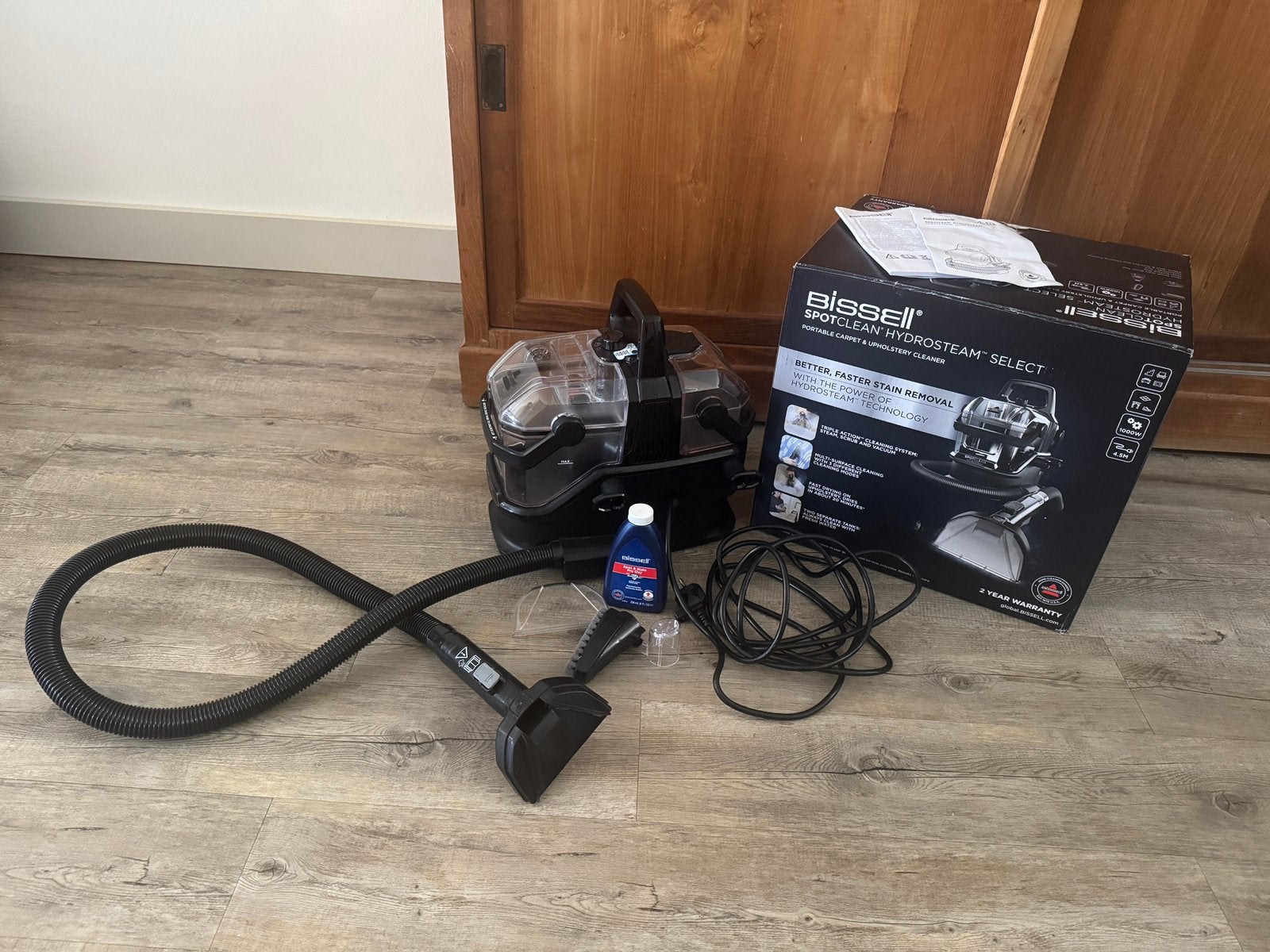 Bissell SpotClean HydroSteam Select 3697N vlekkenreiniger, Ophalen of Verzenden, Zo goed als nieuw, Stoomreiniger
