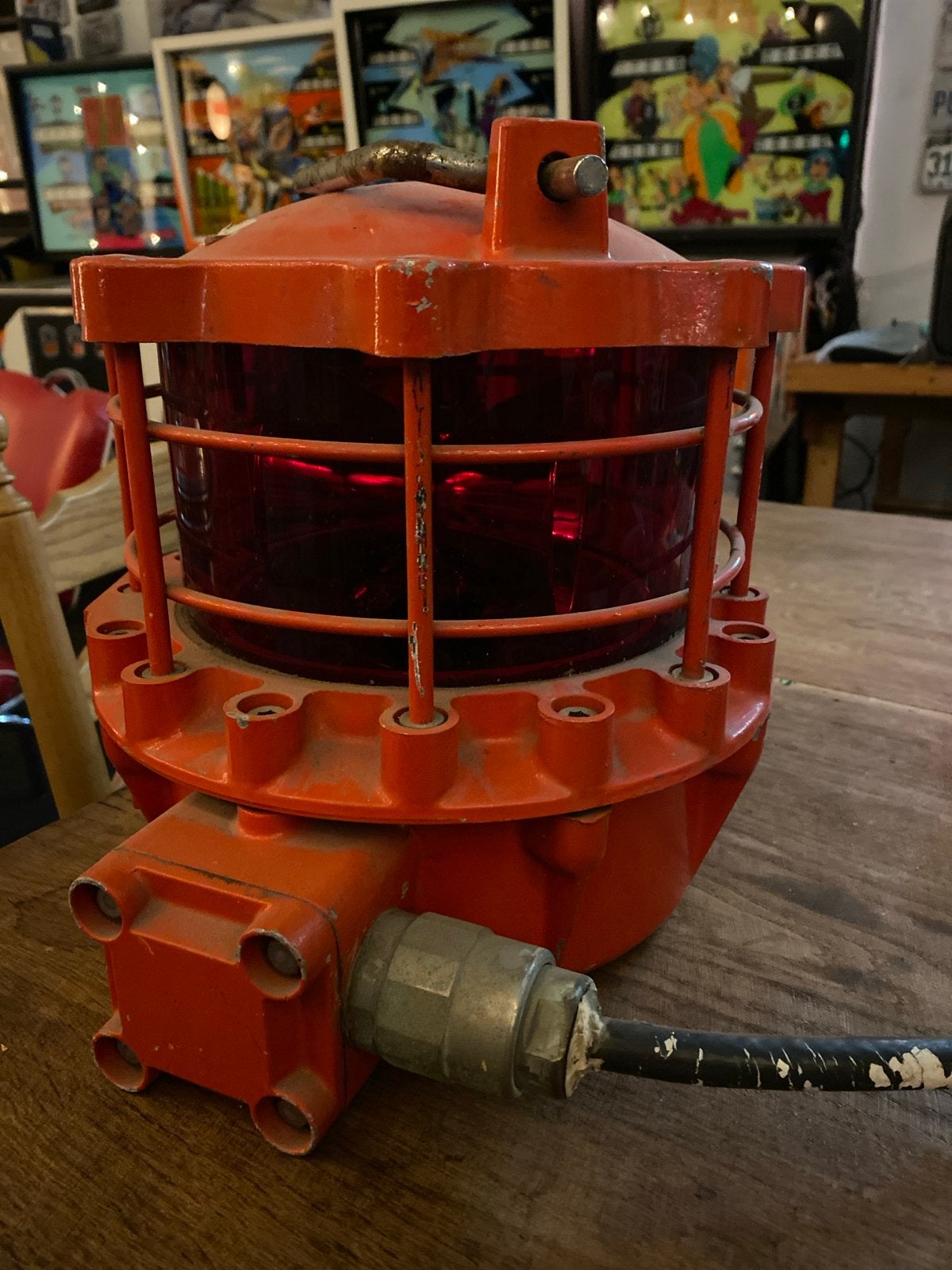 Vintage Explosieveilige Roterende Waarschuwingslamp, Ophalen
