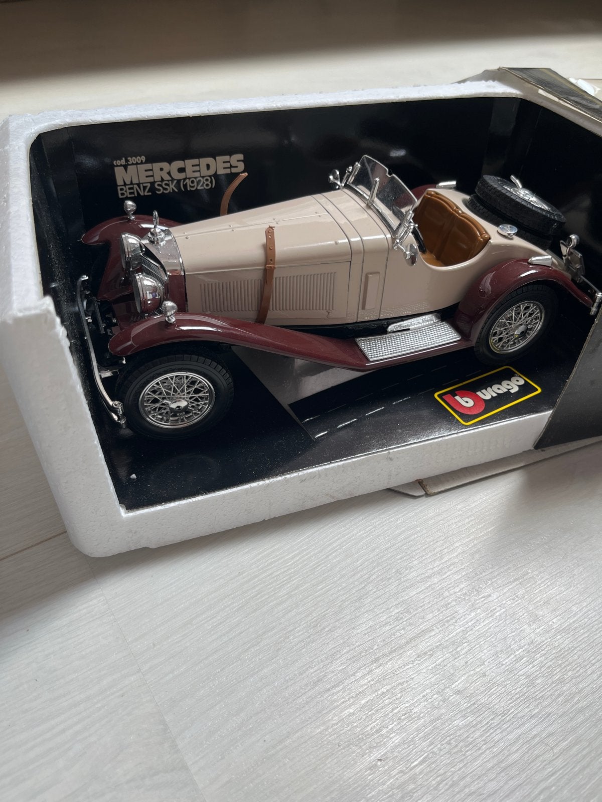 Burago Mercedes Benz SSK (1928) modelauto, Ophalen, Zo goed als nieuw, Auto, Overige merken