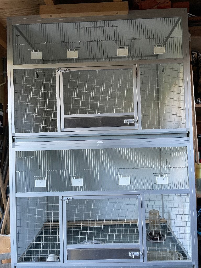 Volière alum.bxdxh =125x80x180 cm, Dieren en Toebehoren, Ophalen, Gebruikt, Aluminium, Volière