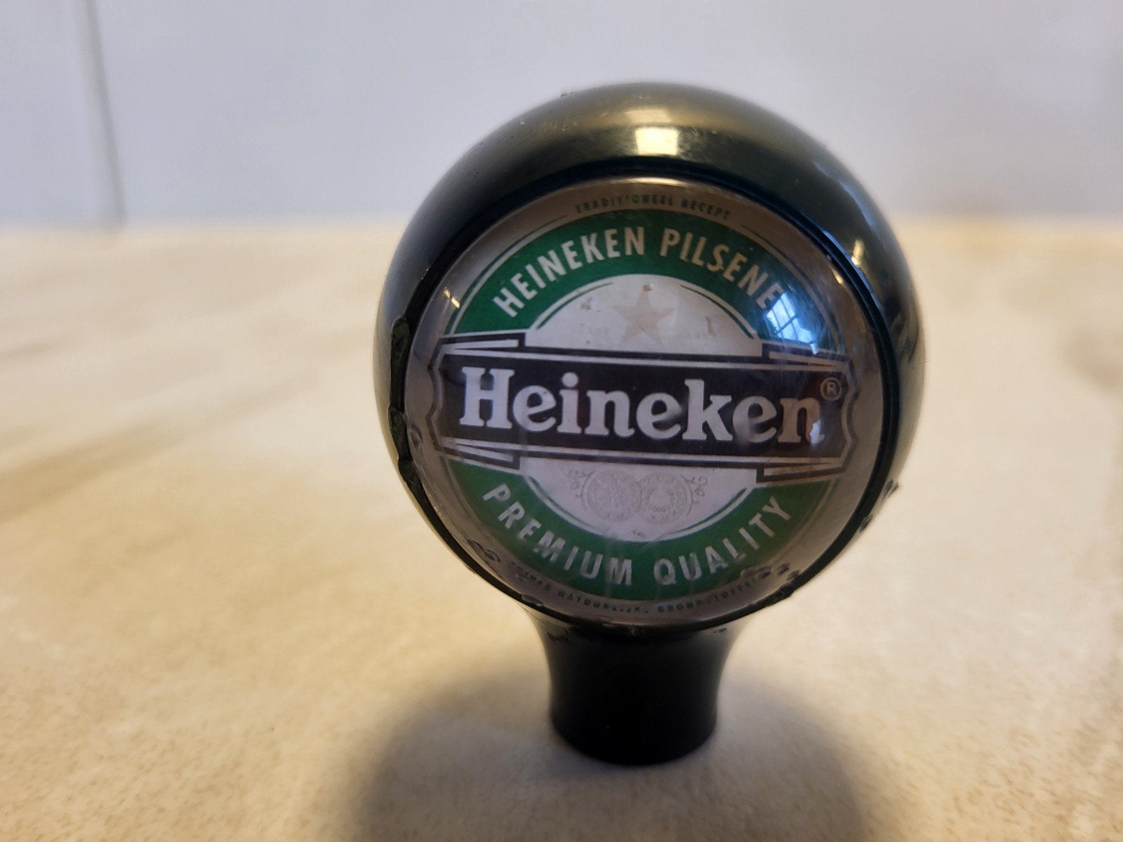 Heineken Tapknop - Vintage Bier Tap Handvat, Ophalen of Verzenden, Gebruikt, Gebruiksvoorwerp