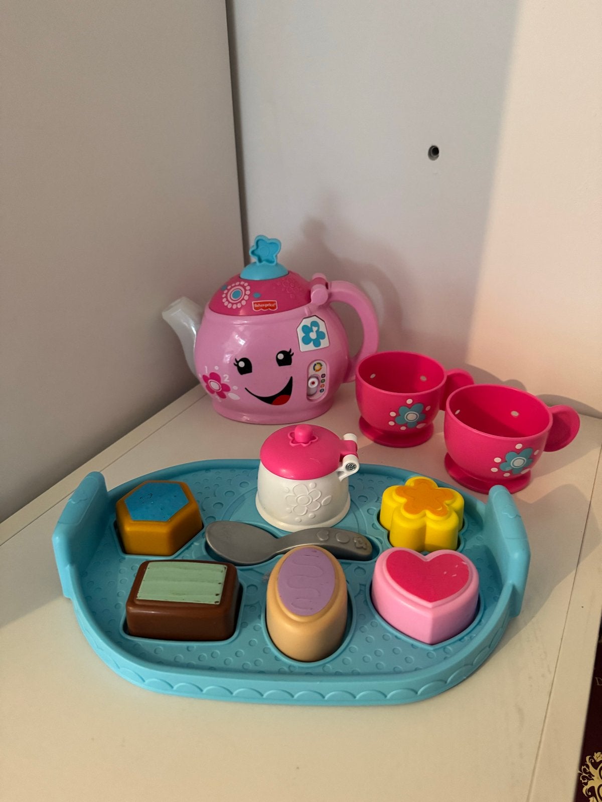 Fisher-Price theepot en theeservies speelset, Ophalen of Verzenden, Gebruikt, Meisje