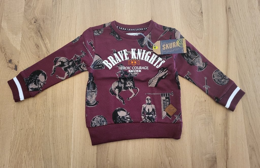 Nieuw! Skurk trui, sweater, bordeaux rood, ridder, maat 92, Skurk, Trui of Vest, Nieuw, Ophalen of Verzenden