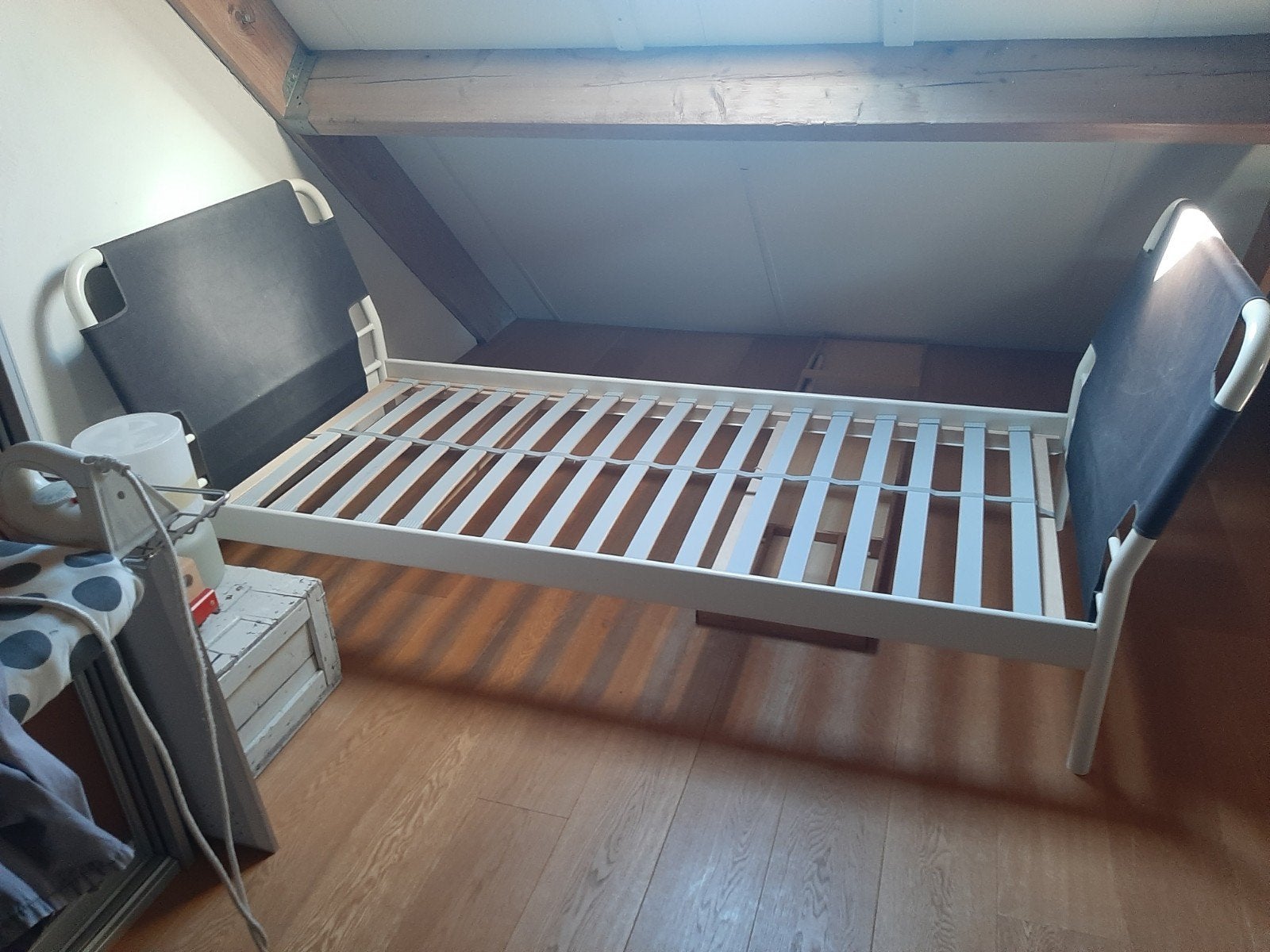 Vintage IKEA bed, Ophalen, Gebruikt, Eenpersoons, 90 cm