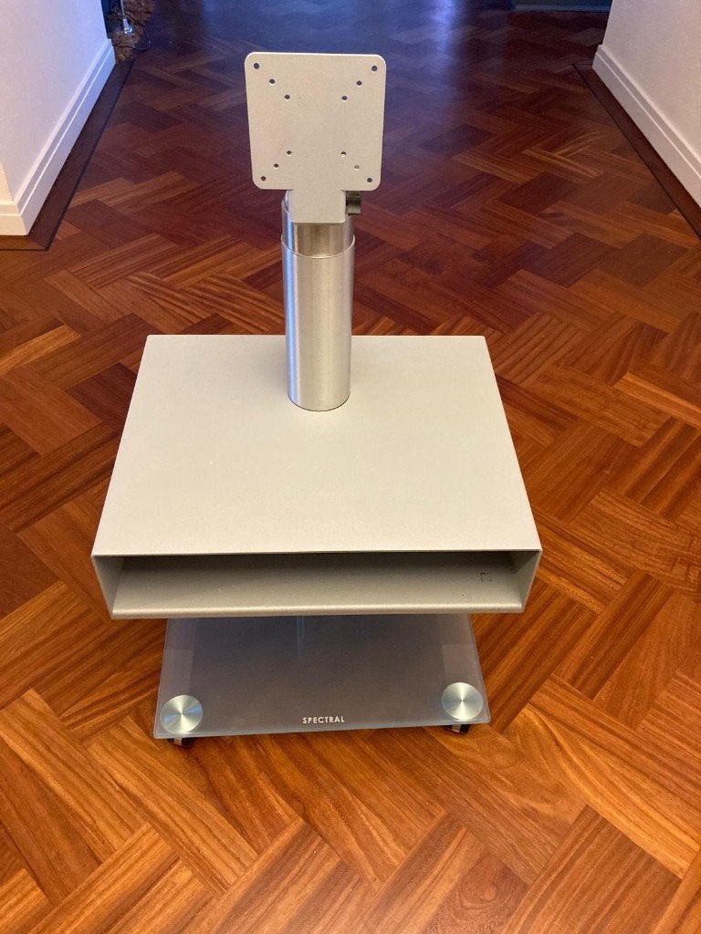 Spectral tv-meubel op wielen, Minder dan 50 cm, Ophalen of Verzenden, Zo goed als nieuw, Glas