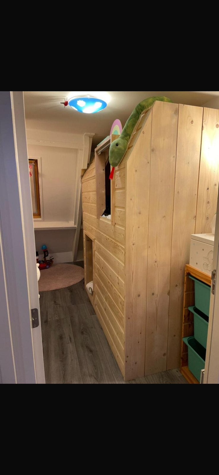 Stapelbed boomhuisje, Kinderen en Baby's, Kinderkamer | Stapelbedden en Hoogslapers, Ophalen, Zo goed als nieuw, Stapelbed