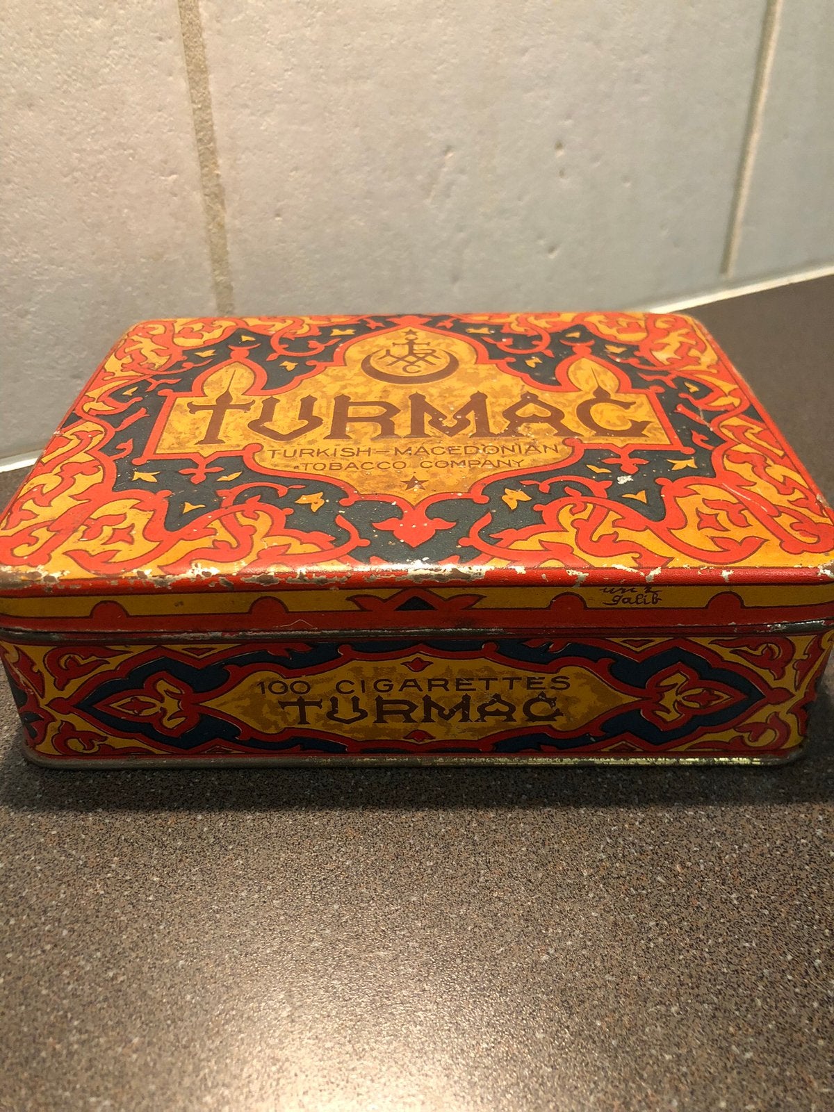 Oud blik van Turmac tabak, Ophalen of Verzenden, Gebruikt, Overige