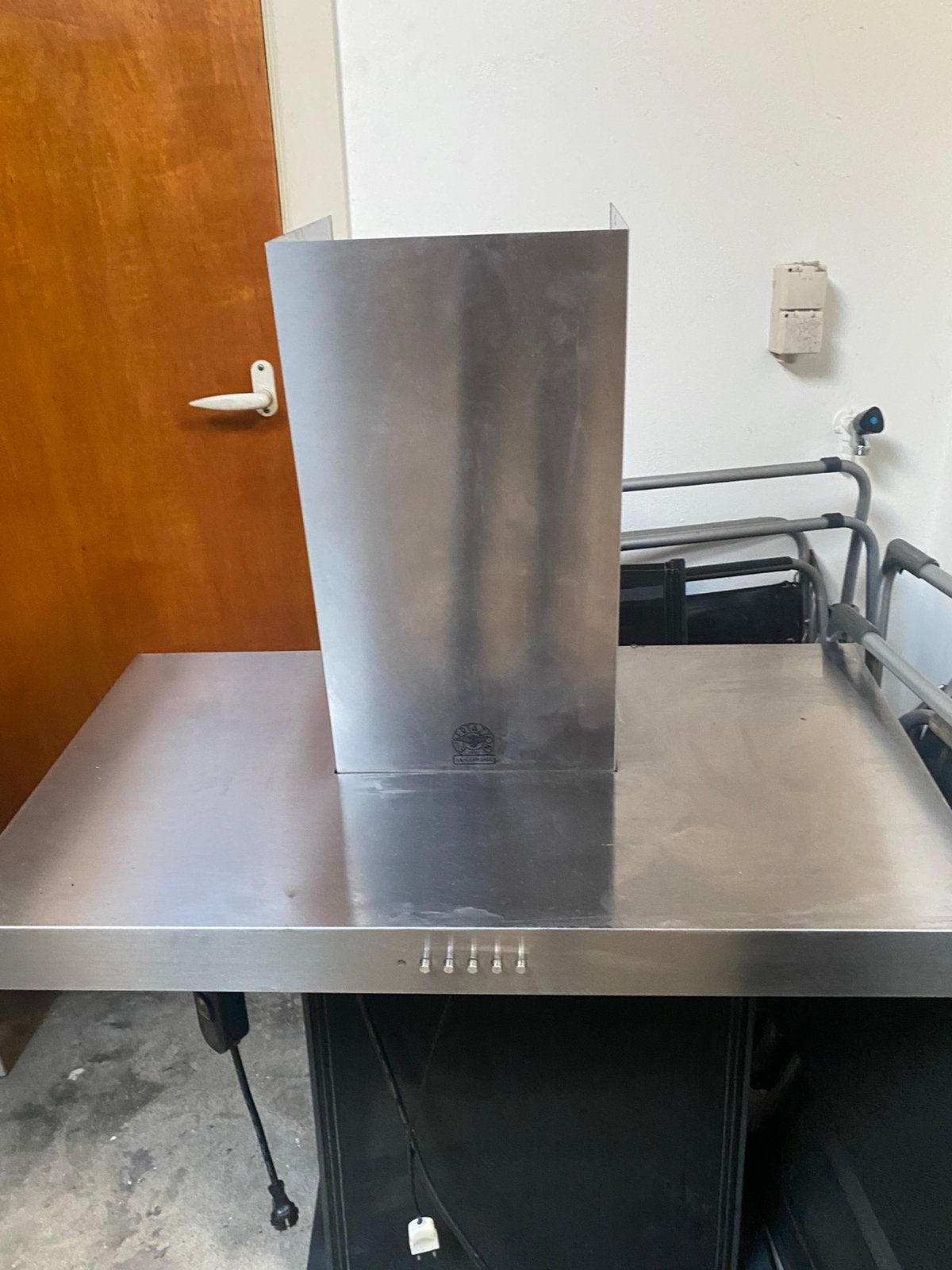 Bertazzoni  design afzuigkap RVS. 90 cm, Witgoed en Apparatuur, Afzuigkappen, Ophalen, Zo goed als nieuw, Wandschouwkap