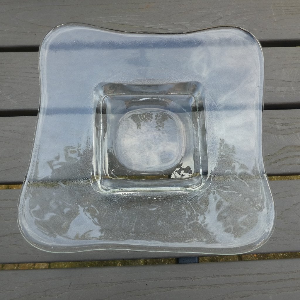 vierkante schaal, Gebruikt, Schaal, Ophalen of Verzenden, Glas