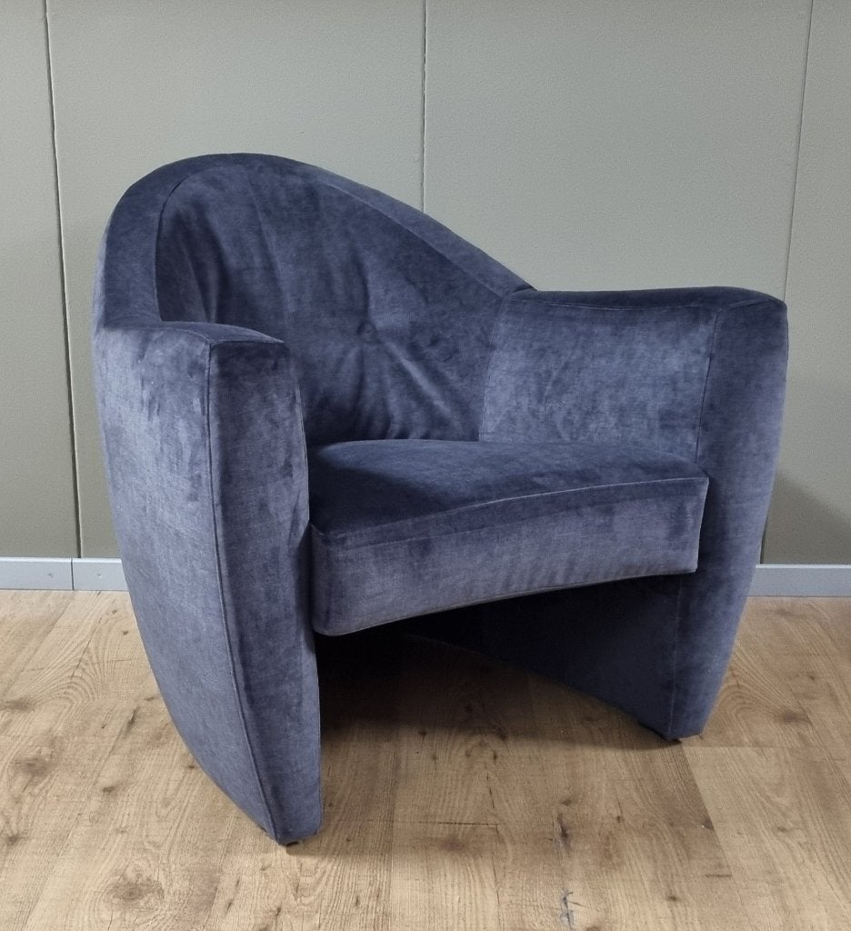 Leolux Carrabita fauteuil refurbished-nieuwe stof Antraciet, Nieuw, 75 tot 100 cm, Ophalen of Verzenden, Stof