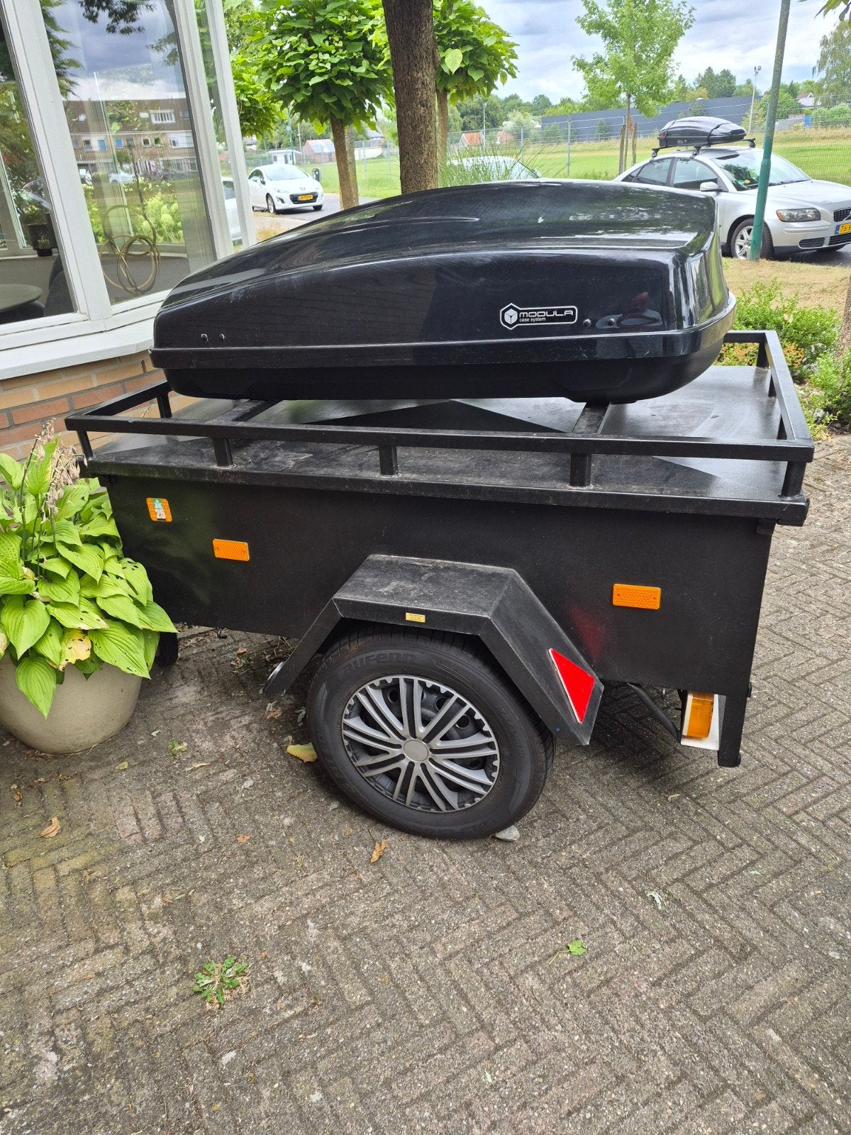Bagagewagen Gookar 150x100x50 met dakkoffer, Ophalen