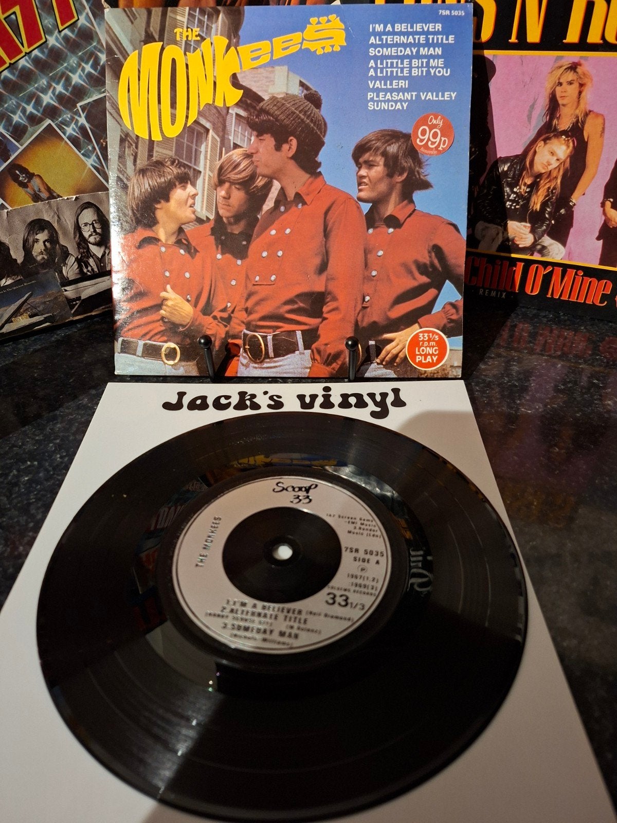 The Monkees - I'm a Believer EP (Vinyl, 7 inch), Cd's en Dvd's, Vinyl | Pop, Fotohoes, 7 inch, Ophalen of Verzenden, Zo goed als nieuw