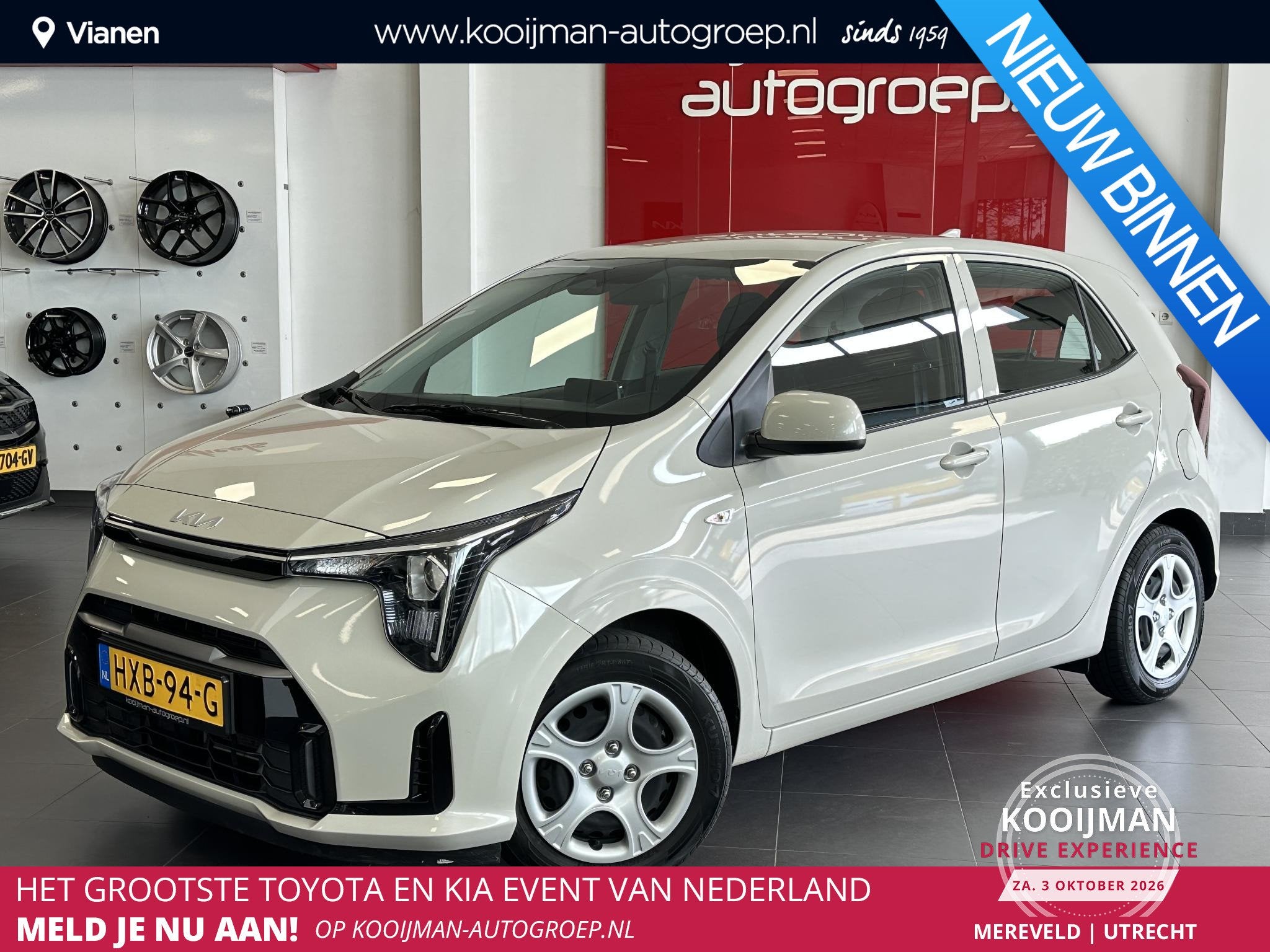 Kia Picanto 1.0 DPI DynamicLine 5p., Voorwielaandrijving, Stof, Euro 6, Handgeschakeld