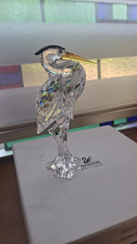 Swarovski ZILVERREIGER...., Ophalen of Verzenden, Zo goed als nieuw, Figuurtje