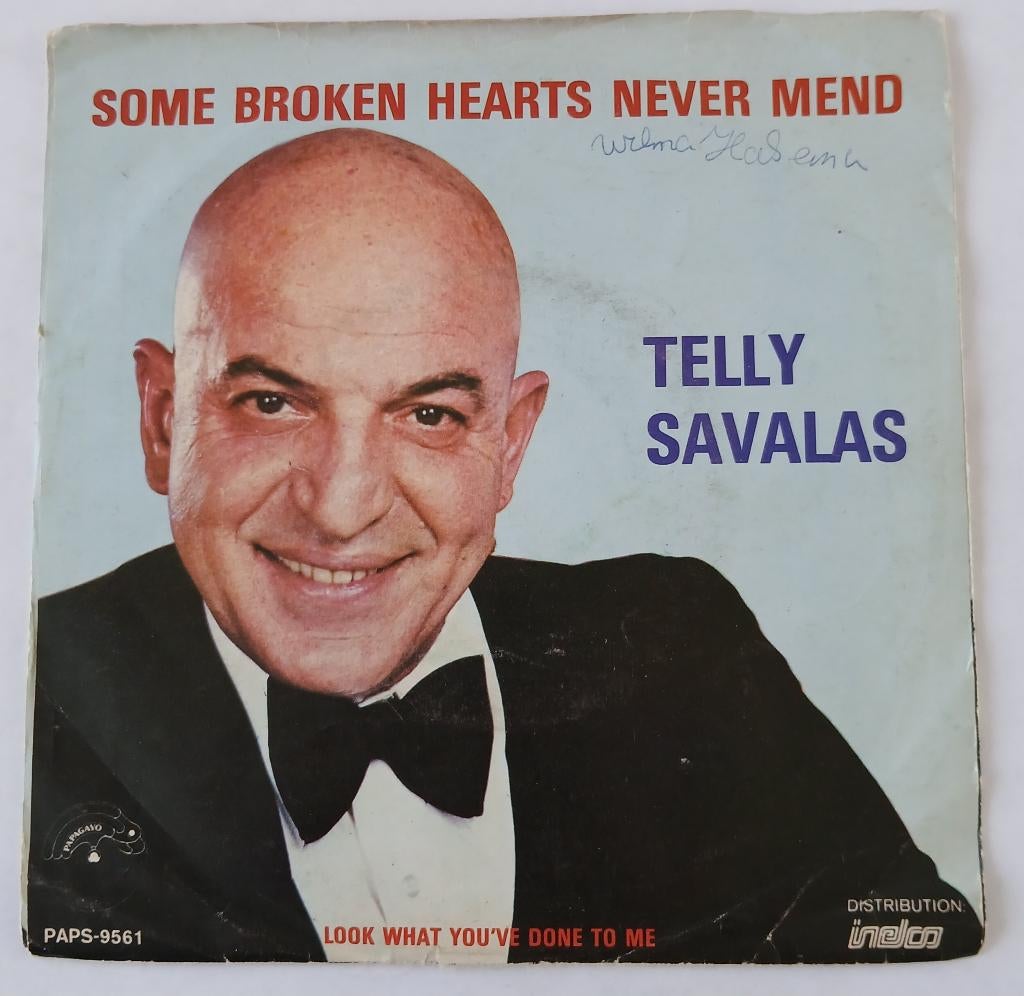 Telly Savalas - Some broken hearts never mend, Cd's en Dvd's, Vinyl Singles, Gebruikt, Single, Pop, Ophalen of Verzenden