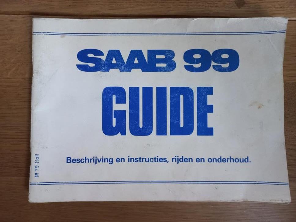 SAAB 99 GUIDE. Beschrijving en instructies., Ophalen of Verzenden