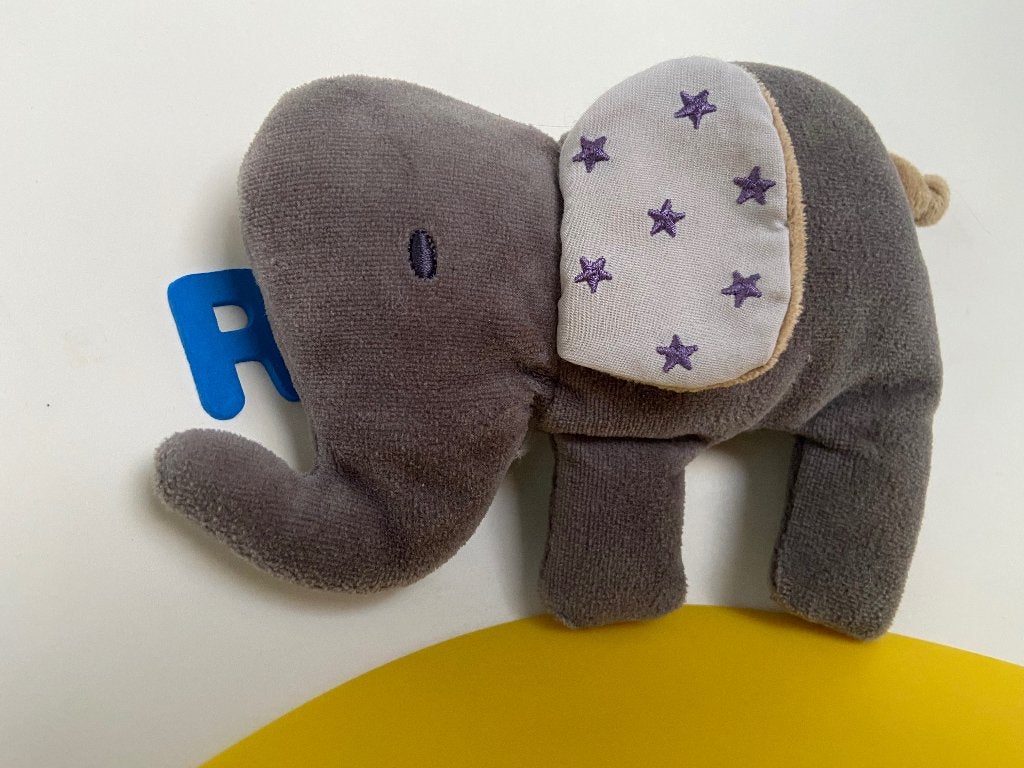 K3232 ikea olifant olifantje grijs sterren op oren, Kinderen en Baby's, Speelgoed | Knuffels en Pluche, Ophalen of Verzenden, Zo goed als nieuw