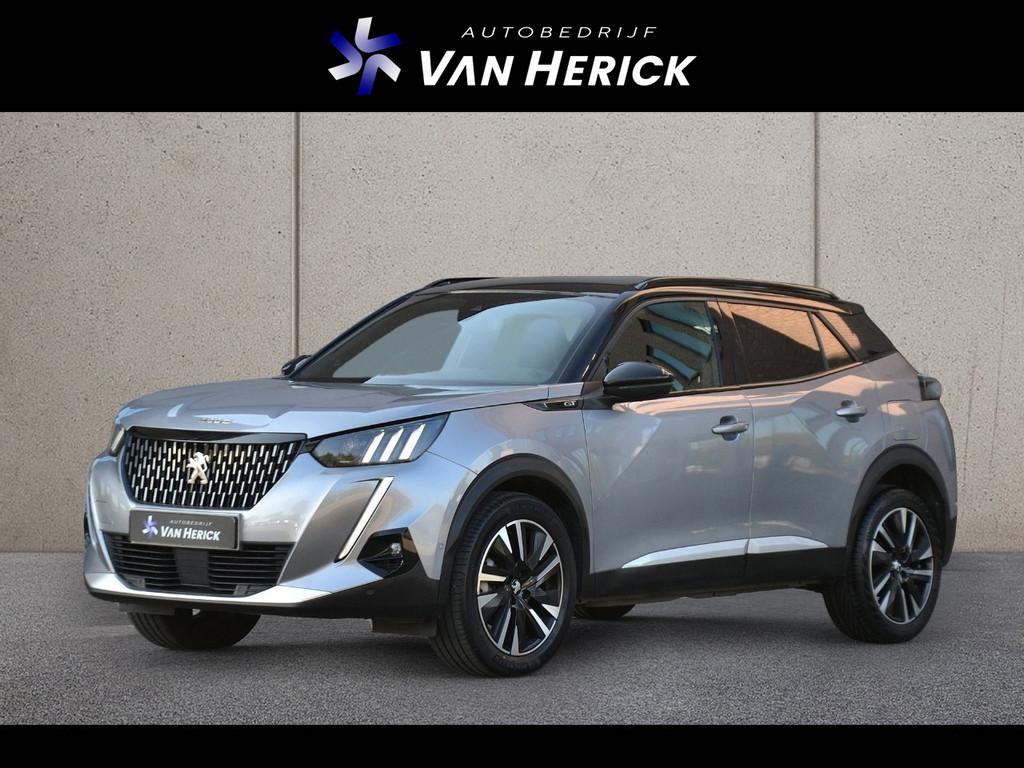Peugeot 2008 1.2 PureTech GT Pack 155PK Automaat | Navigatie, Auto's, Gebruikt, Zwart, 1199 cc, Origineel Nederlands