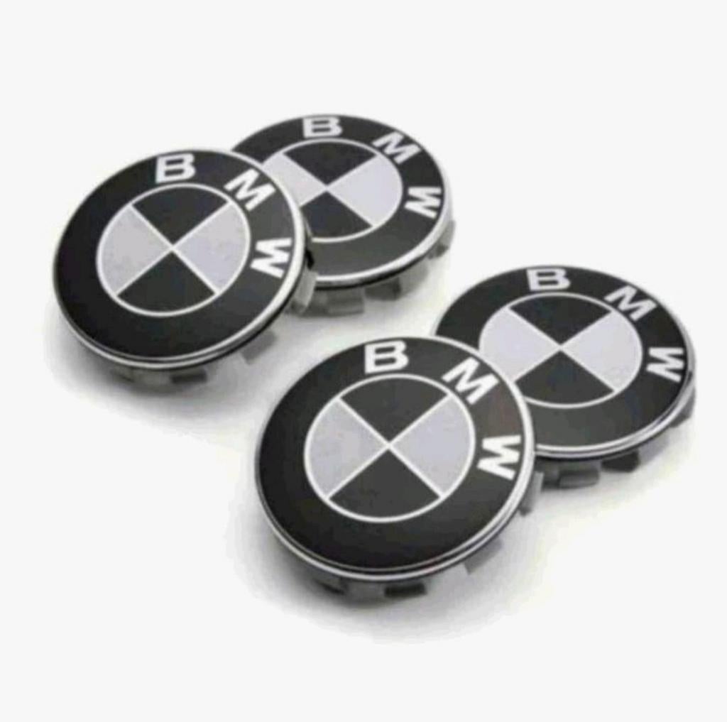 Set nieuwe zwart/witte BMW naafdoppen 68 mm, Ophalen of Verzenden