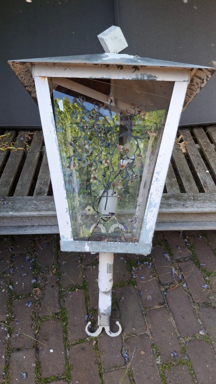 Vintage buitenlantaarns, Ophalen, Gebruikt, Staande lamp, Netvoeding