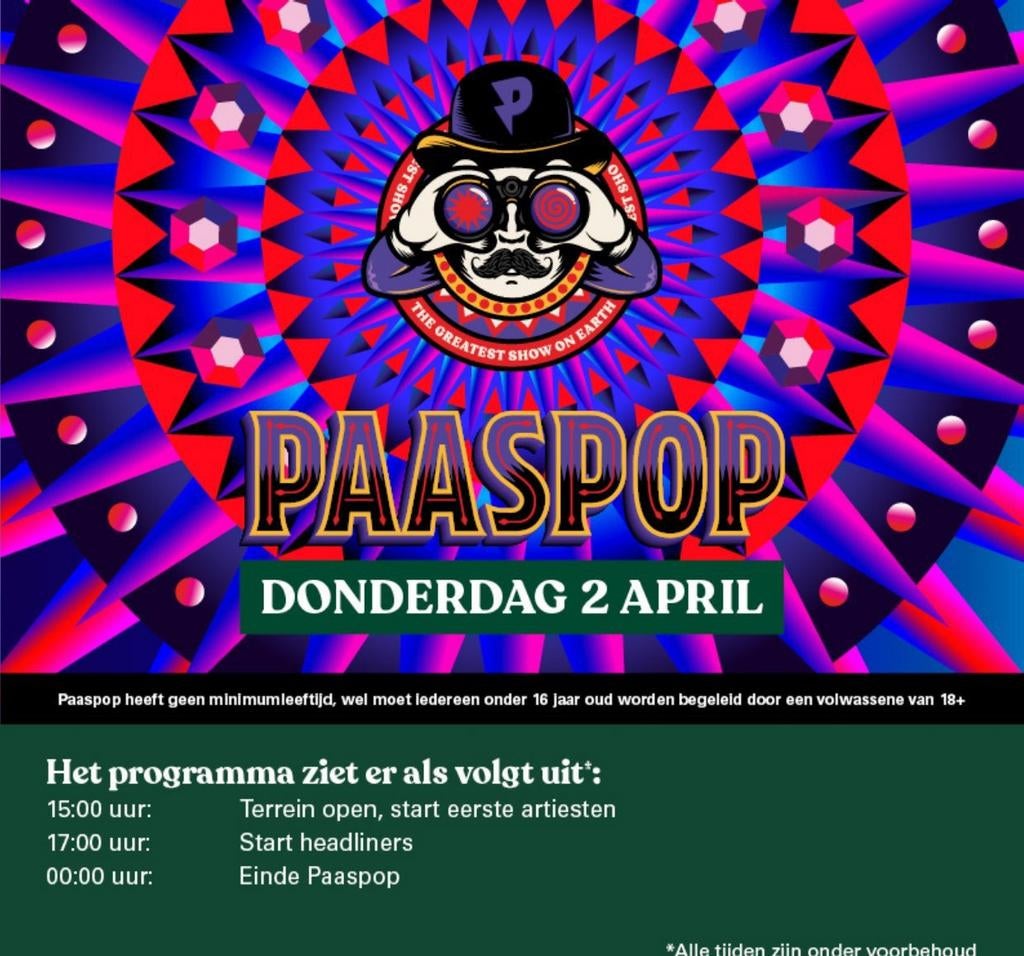 Paaspop Sligro kaartje x1, Tickets en Kaartjes, Eén persoon
