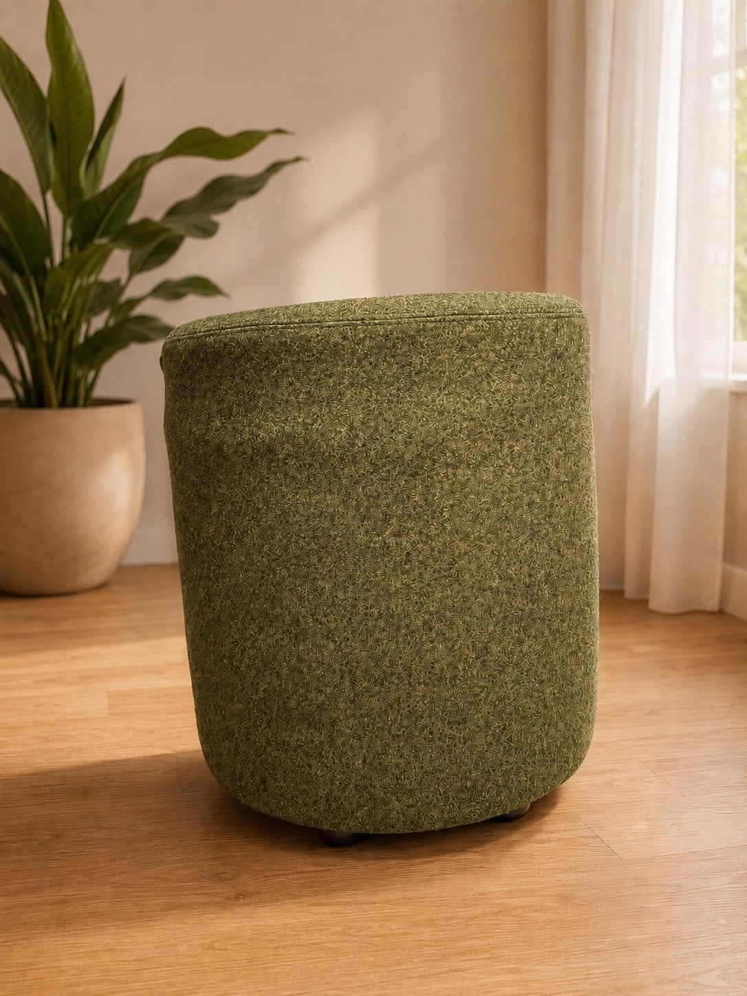 Johanson Design Poef Olijfgroen Gemêleerd Scandinavisch, Minder dan 50 cm, Gebruikt, Ophalen of Verzenden, Stof