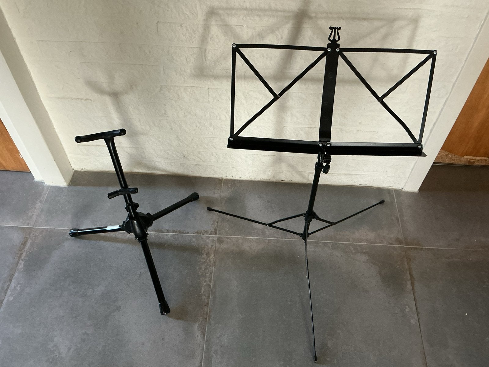 Gebruikte muziek- en saxofoonhouder, Muziek en Instrumenten, Ophalen, Gebruikt, Muziekstandaard, Saxofoon