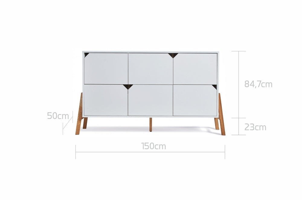 Modern dressoir new in box, Huis en Inrichting, Kasten | Dressoirs, Ophalen, 100 tot 150 cm, Zo goed als nieuw, Modern
