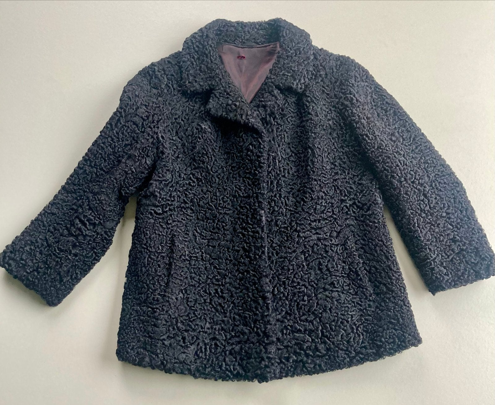 Vintage zwarte nerts bontjas - Maat S/M, Kleding | Dames, Ophalen, Gedragen, Maat 38/40 (M), Zwart
