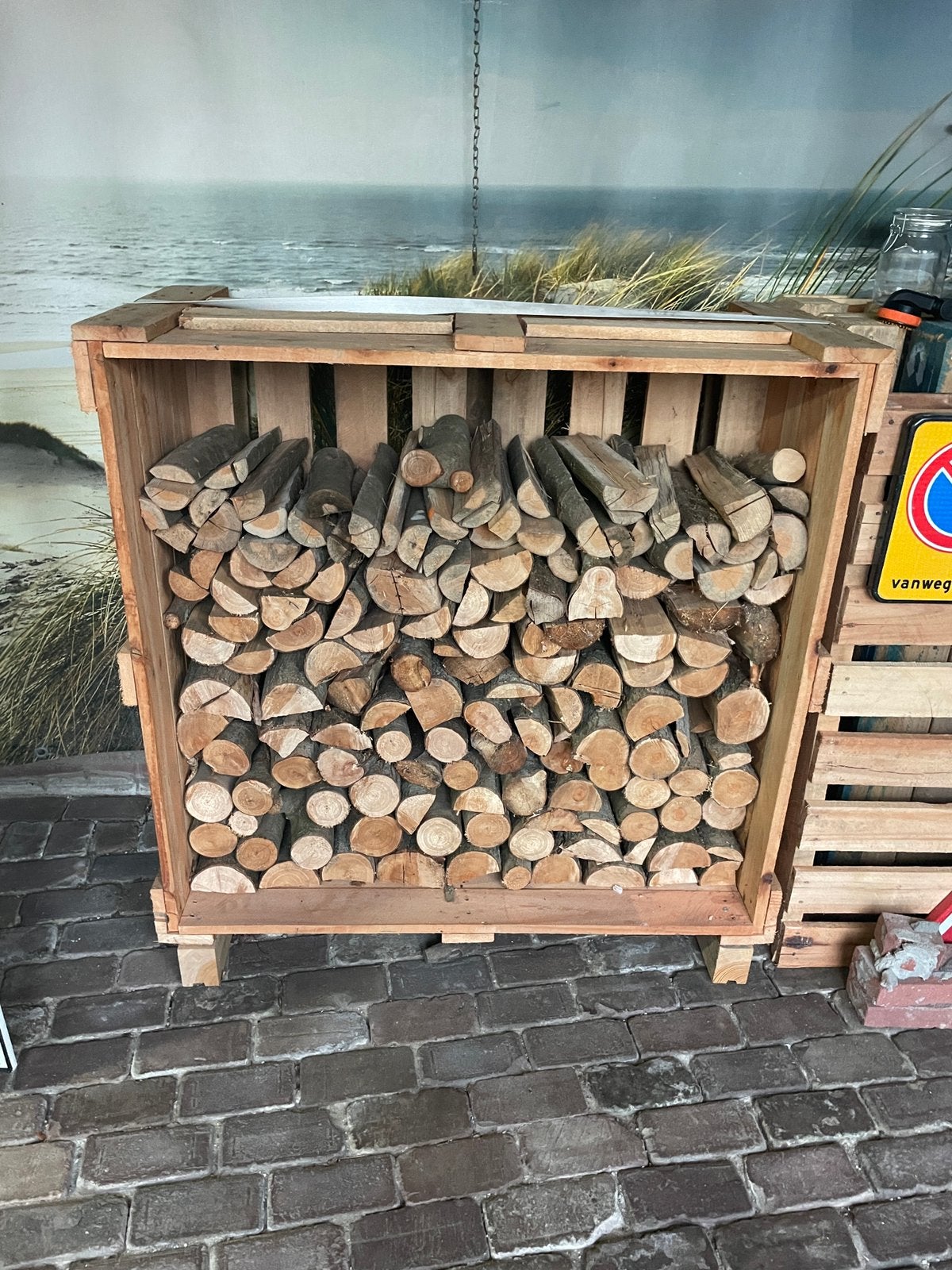 Te koop haardhout opslagkrat, Minder dan 3 m³, Ophalen