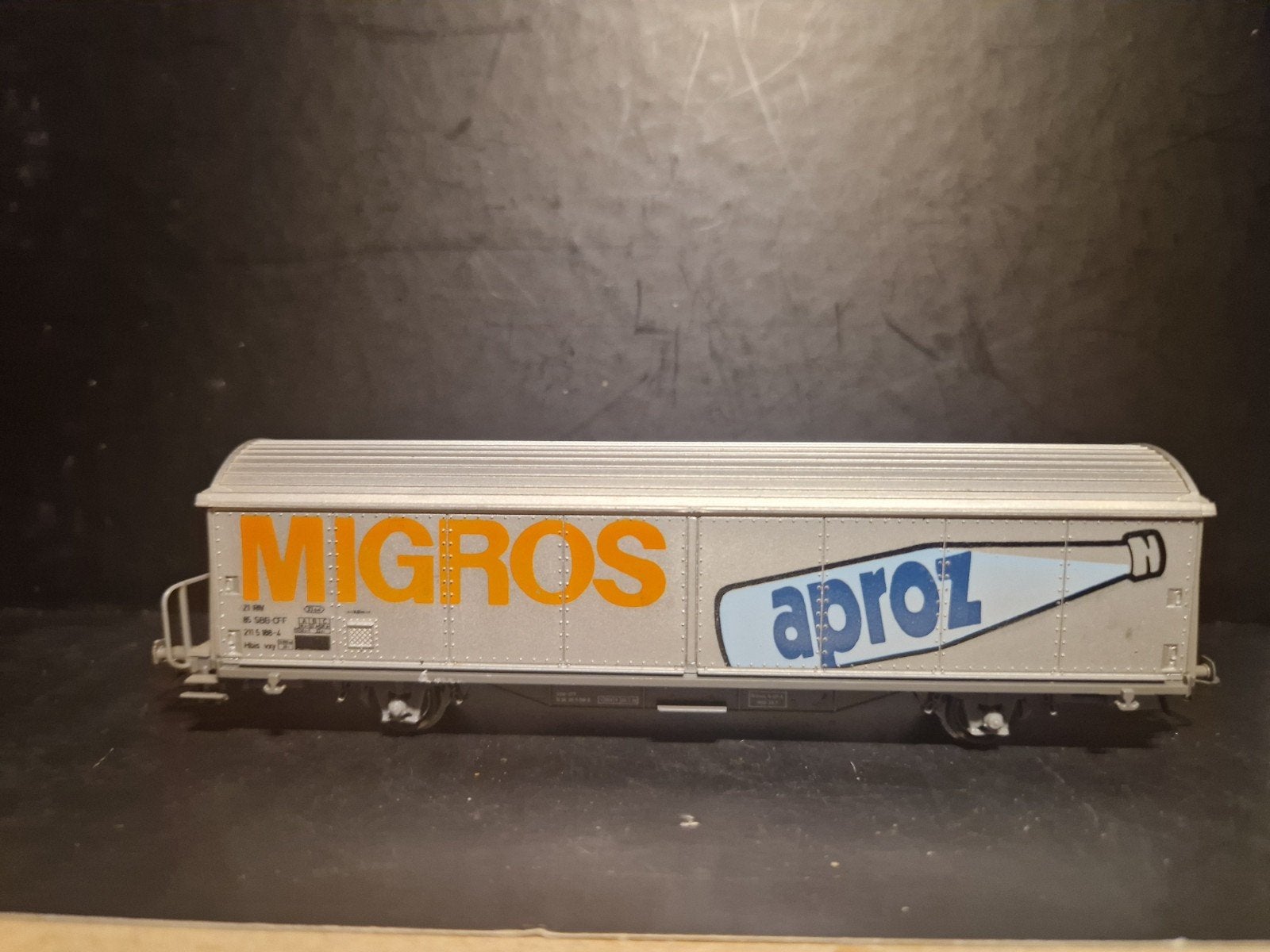 Roco H0 Migros APROZ schuifwandwagon, Overige merken, Wisselstroom, Gebruikt, Wagon
