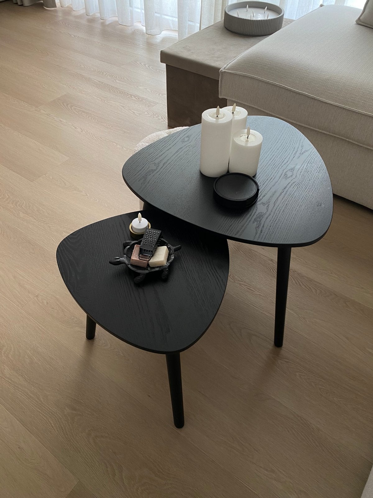 Salontafel set, Ophalen, Gebruikt, Rond, 50 tot 100 cm