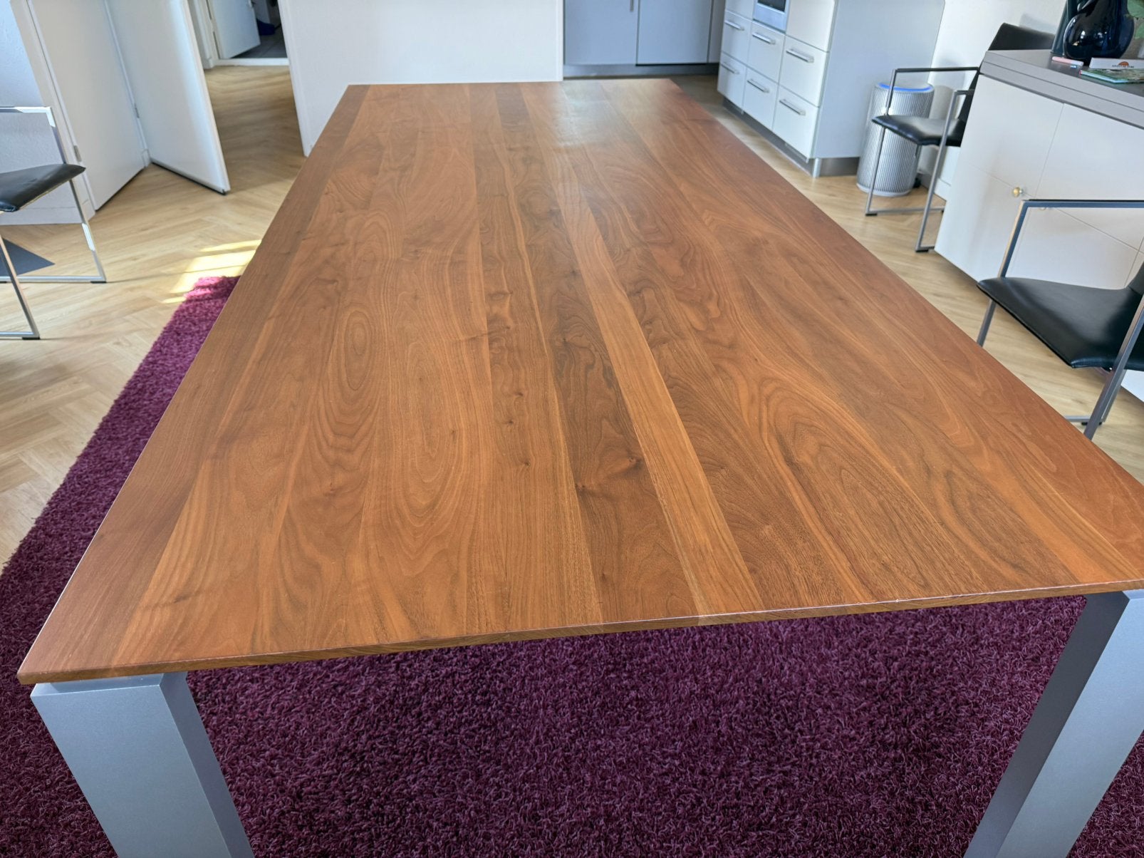 Arco Graphic kersenhout eettafel - 240 x105 x 75 cm, Huis en Inrichting, Ophalen, Modern design, Gebruikt, 100 tot 150 cm