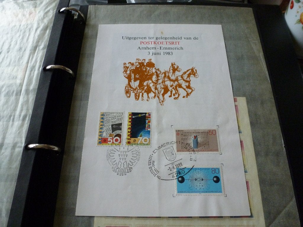 Postzegels - postkoetsrit Arnhem - Emmerich 1983 FDC -, Verzenden, Na 1940, Gestempeld
