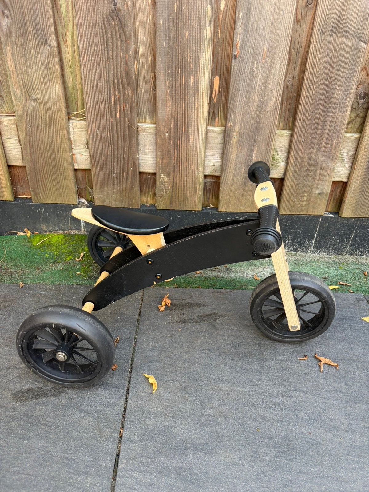 Houten 2-in-1 driewieler / loopfiets – Bandits & Angels, Ophalen, Zo goed als nieuw, Loopfiets
