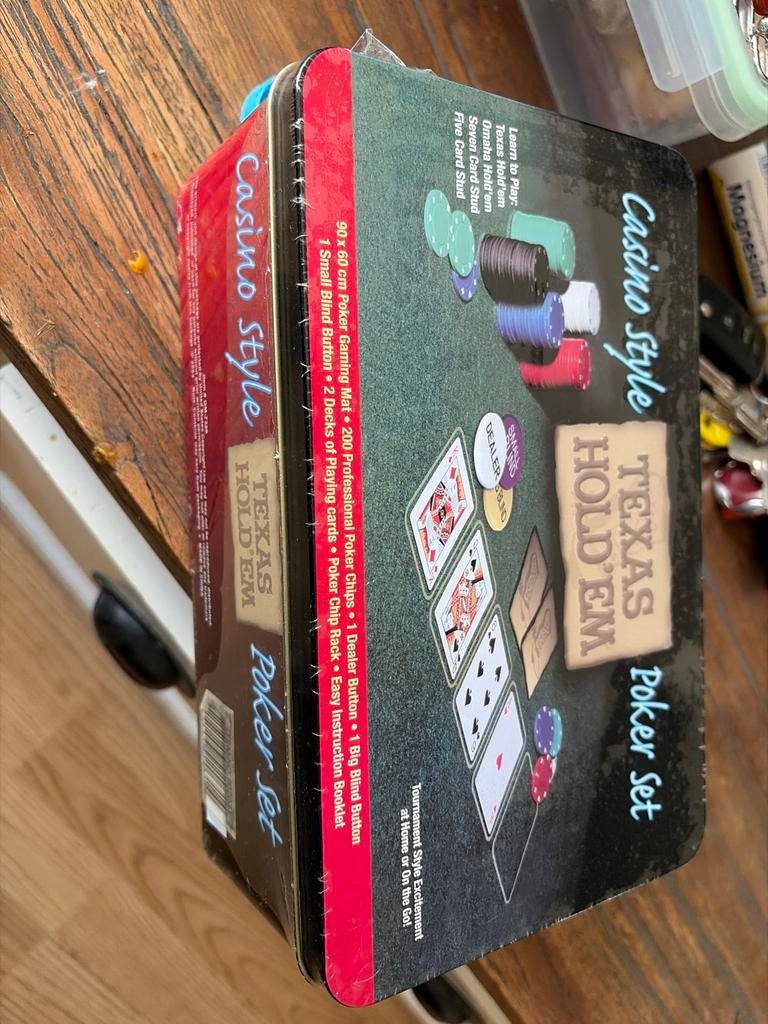 Casino Style Texas Hold'em Poker Set, Drie of vier spelers, Ophalen of Verzenden, Zo goed als nieuw