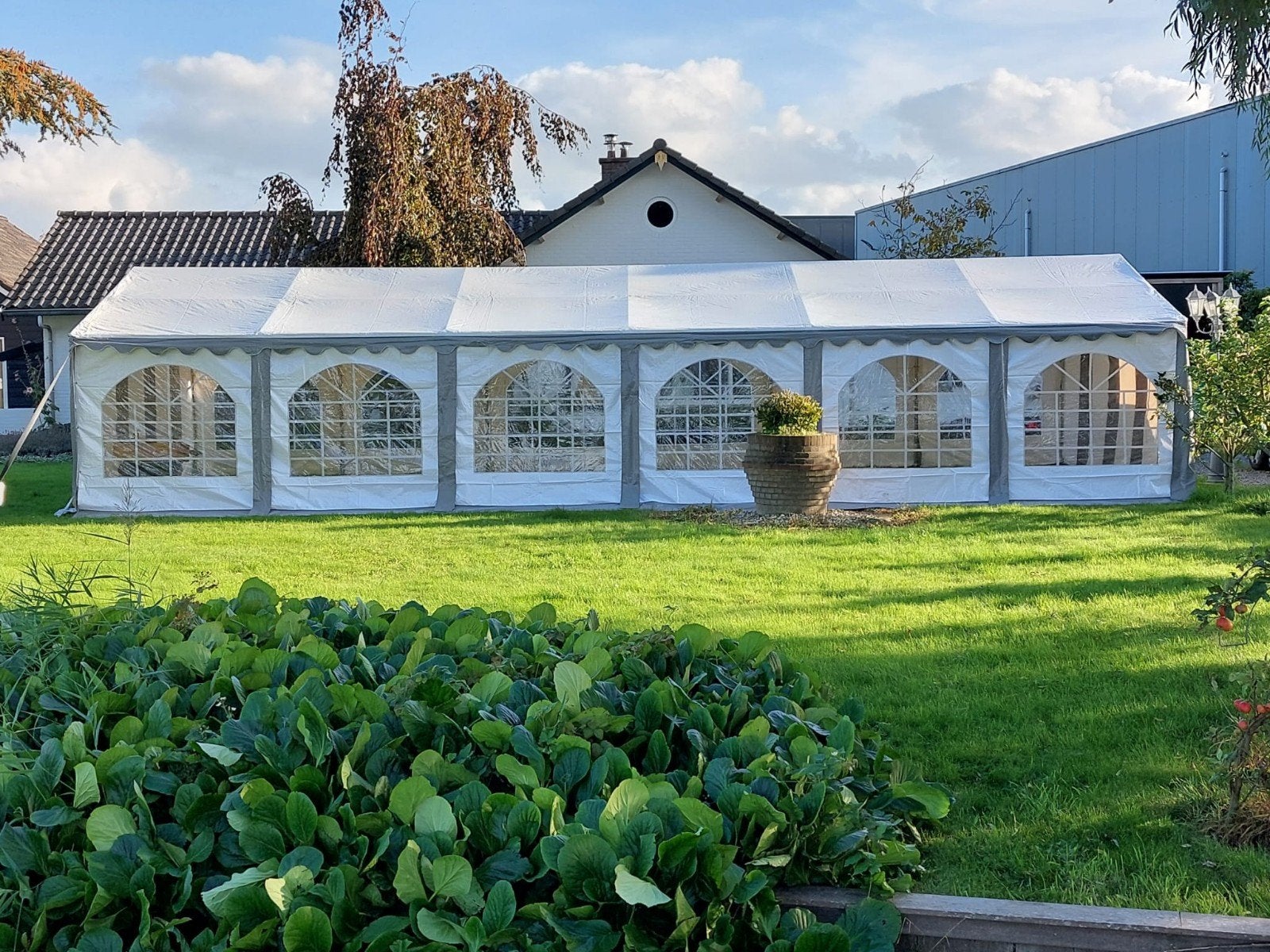 Partytent 5x12 meter wit te huur XXL, Ophalen