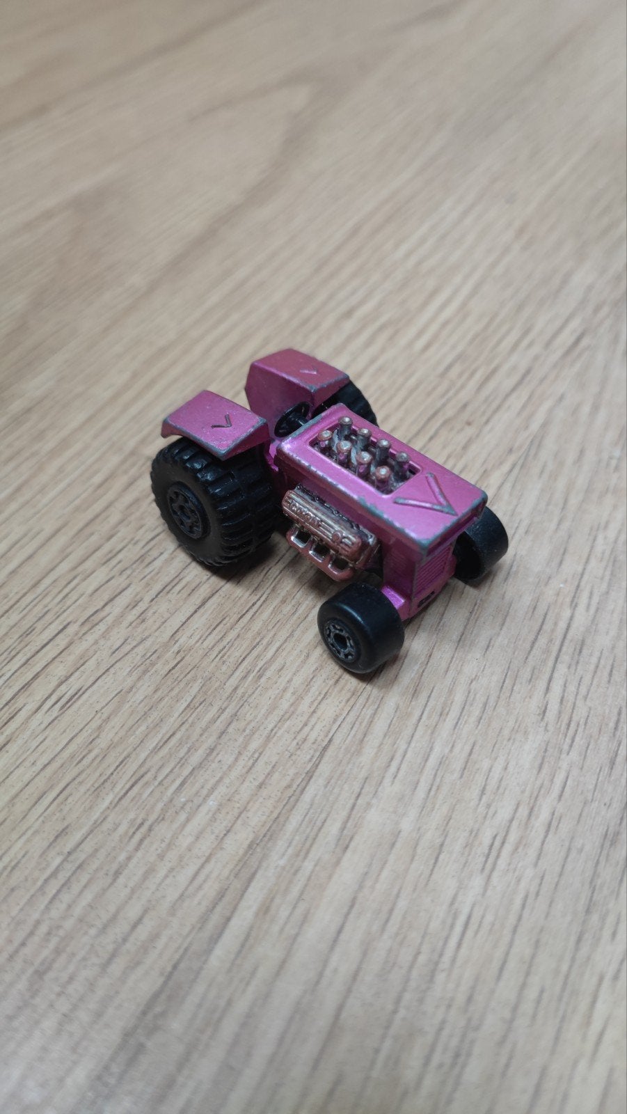 Matchbox Mod Tractor Lesney Prod. 1973 Roze Speelgoedauto, Ophalen of Verzenden, Gebruikt